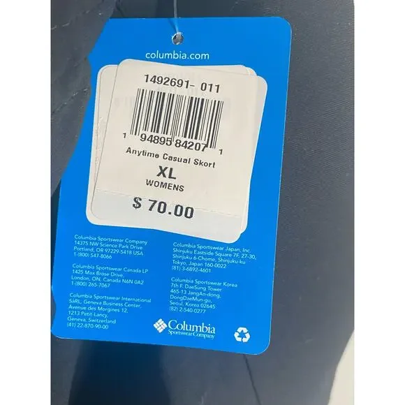 Columbia womens anytime skort NWT XL black - Picture 5 of 5